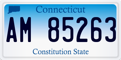 CT license plate AM85263