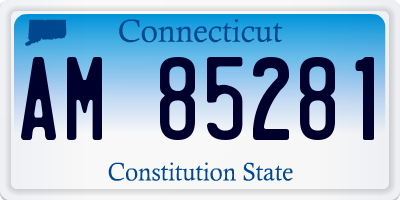 CT license plate AM85281