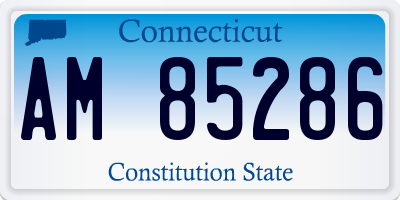 CT license plate AM85286
