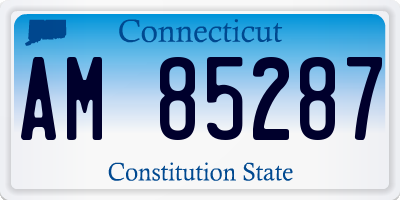 CT license plate AM85287