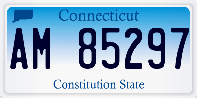 CT license plate AM85297