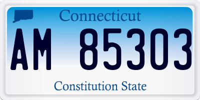 CT license plate AM85303