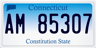 CT license plate AM85307