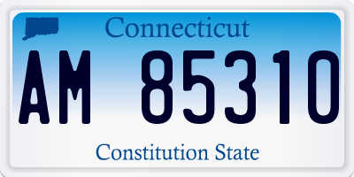 CT license plate AM85310
