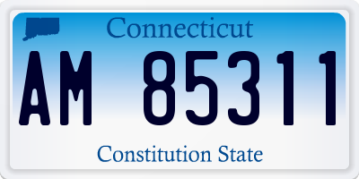 CT license plate AM85311