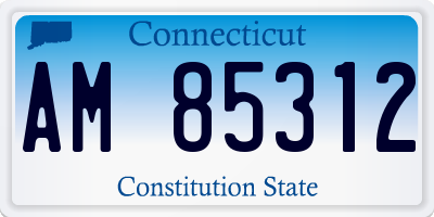 CT license plate AM85312