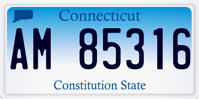 CT license plate AM85316