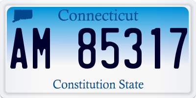 CT license plate AM85317