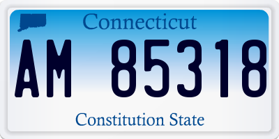 CT license plate AM85318