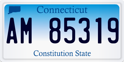 CT license plate AM85319