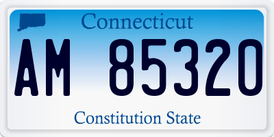 CT license plate AM85320