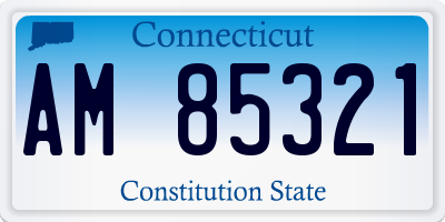 CT license plate AM85321
