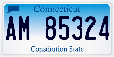 CT license plate AM85324