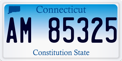 CT license plate AM85325