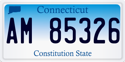CT license plate AM85326