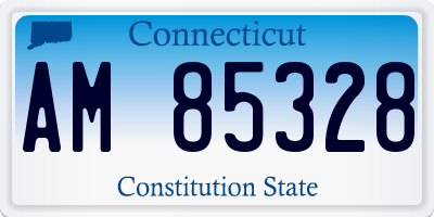 CT license plate AM85328