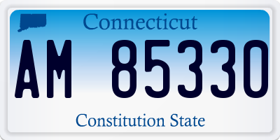 CT license plate AM85330