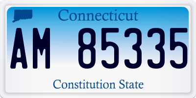 CT license plate AM85335