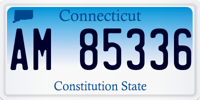 CT license plate AM85336