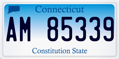 CT license plate AM85339