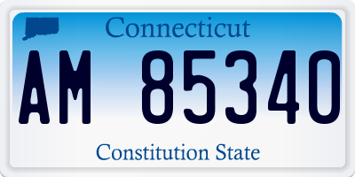 CT license plate AM85340