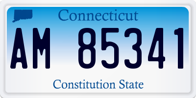 CT license plate AM85341