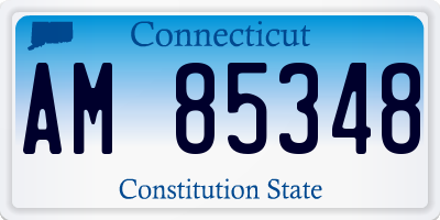 CT license plate AM85348