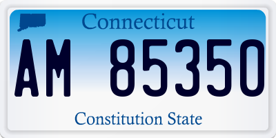 CT license plate AM85350