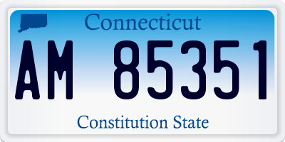 CT license plate AM85351
