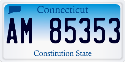 CT license plate AM85353