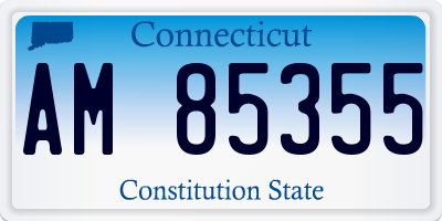 CT license plate AM85355