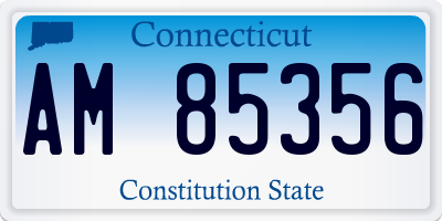 CT license plate AM85356