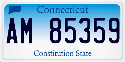 CT license plate AM85359