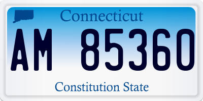 CT license plate AM85360