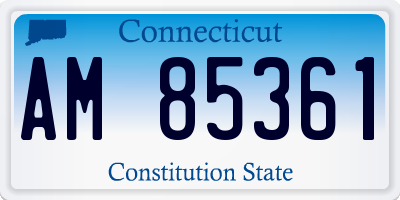 CT license plate AM85361
