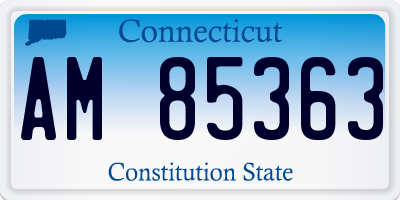 CT license plate AM85363
