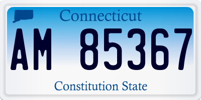 CT license plate AM85367