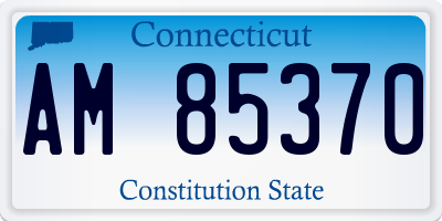 CT license plate AM85370