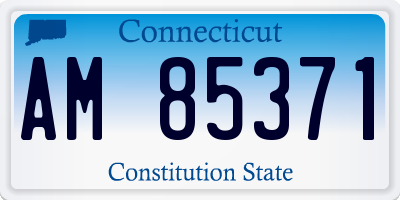 CT license plate AM85371