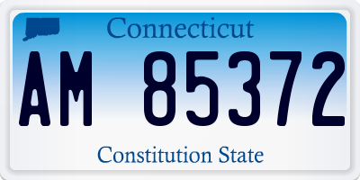 CT license plate AM85372