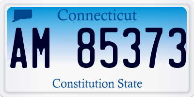 CT license plate AM85373