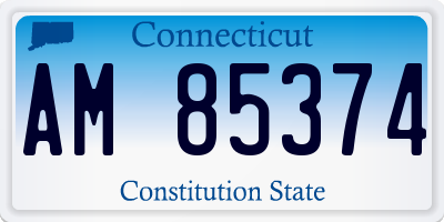 CT license plate AM85374