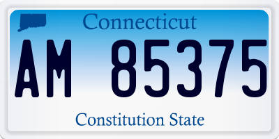 CT license plate AM85375