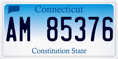 CT license plate AM85376