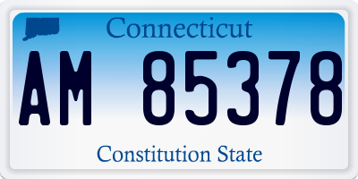 CT license plate AM85378