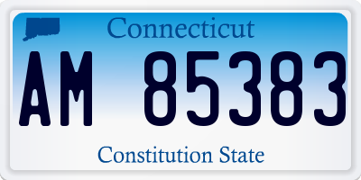 CT license plate AM85383