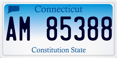 CT license plate AM85388