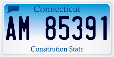 CT license plate AM85391