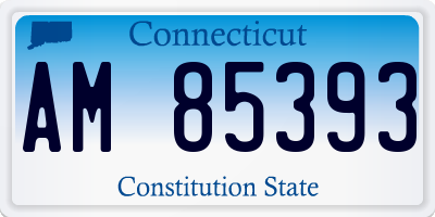 CT license plate AM85393
