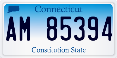 CT license plate AM85394